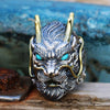 Bague dragon biker vintage