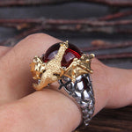 Bague dragon chateau