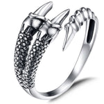 Bague dragon griffe blanche