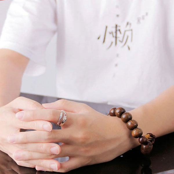 Bague Dragon Lame Ardente (Argent)