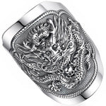 Bague dragon ovale