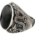 Bague onyx dragon