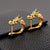 Boucles d'oreilles dragon demi créoles