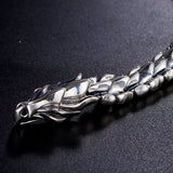 Bracelet dragon homme argent