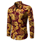 Chemise dragon orange