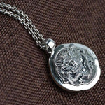 Collier dragon chinois argent