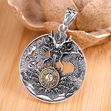 Collier Dragon Feng Shui Argent
