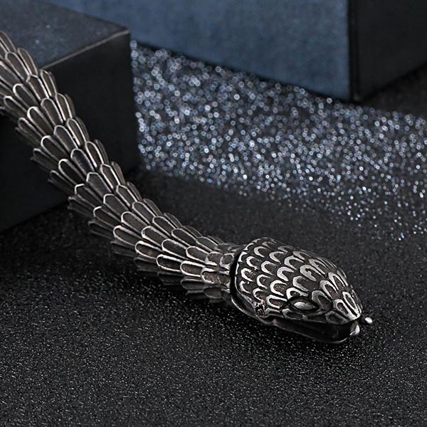 Collier Dragon Serpent (Acier)