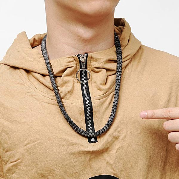 Collier Dragon Serpent (Acier)