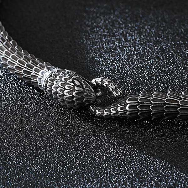 Collier Dragon Serpent (Acier)