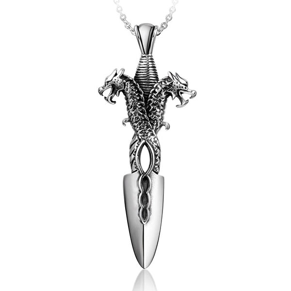 Collier Épée Double Dragon