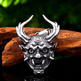 Collier Dragon Masque Oni (Acier)