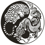 Sticker Dragon Tigre Yin Yang