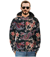 Sweat dragon chinois fleuri