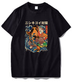 T-Shirt Carpe Et Chat Japonais