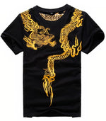 T-Shirt Dragon Chinois Doré