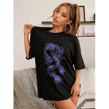 T Shirt Dragon Chinois Violet