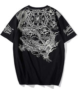 T-shirt dragon fleuri