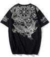 T-shirt dragon fleuri