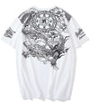 T-shirt dragon fleuri