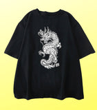 T Shirt Dragon Japonais Blanc