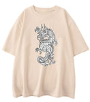 T Shirt Dragon Japonais Blanc