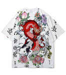 T-Shirt Dragon Japonais Floral