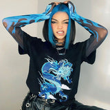 T-Shirt Dragon Manche Longue Femme
