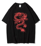 T Shirt Dragon Rouge Imprimé
