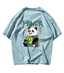 T-Shirt Motif Panda Bleu