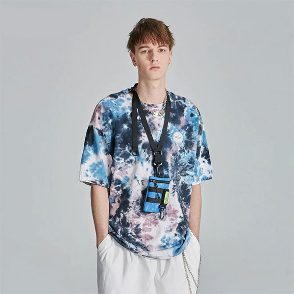 T-Shirt Tie And Dye Bleu