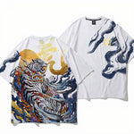 T-Shirt Tigre Blanc Chinois