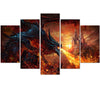 tableau dragon rouge