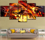 tableau peinture dragon de feu