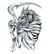 Tatouage éphémère dragon faucheuse