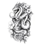Tatouage éphémère dragon perle