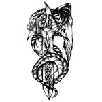 Tatouage éphémère dragon viking