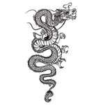 Tatouage éphémère dragon yin yang