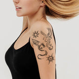 Tatouage éphémère phoenix et dragon