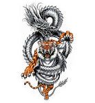 Tatouage éphémère tigre et dragon