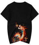 Tee Shirts Dragon Chinois Flame