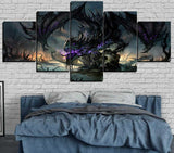 toile peinture dragon