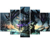 toile peinture dragon