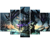 toile peinture dragon